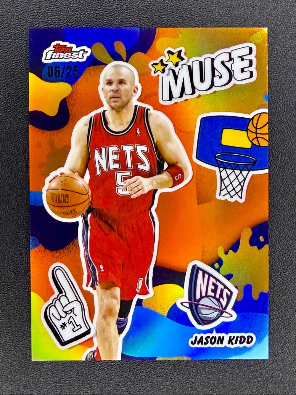 2025-26 Topps Finest Jason Kidd New Jersey Nets Muse M-16 Serial #/25 NBA Legend